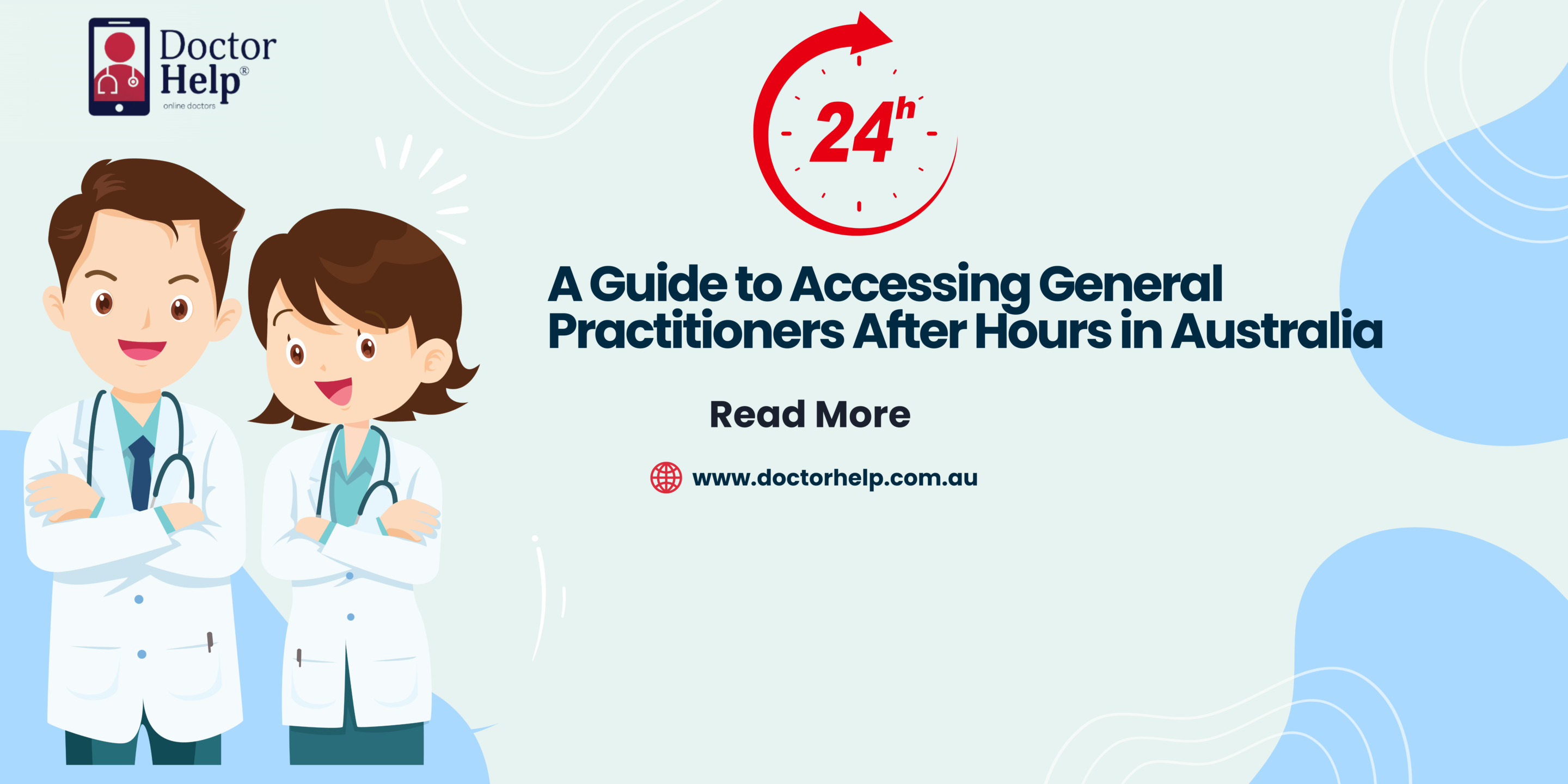 Guide to Accessing General Practitioners After Hours in Australia - Feature Image showing a healthcare professional available for after-hours consultation, with a calm nighttime setting in the background.